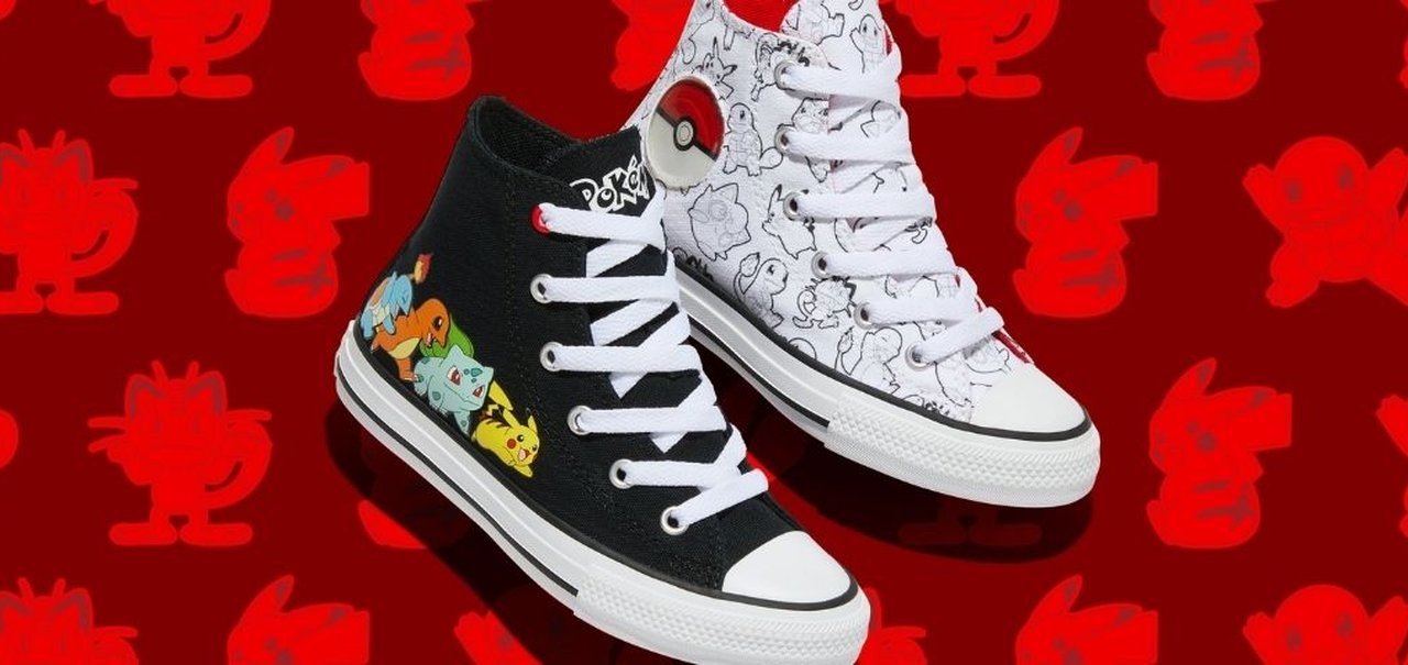 Pokémon faz parceria com a Converse para linha de tênis e roupas