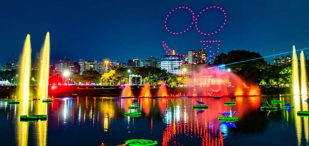 iFood leva 100 drones para shows de Natal no Parque do Ibirapuera