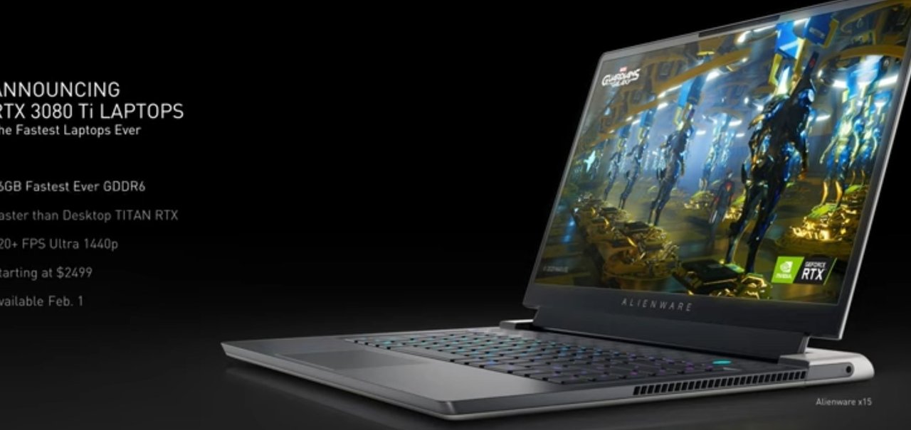 Nvidia anuncia notebooks com as placas RTX 3070 Ti e RTX 3080 Ti