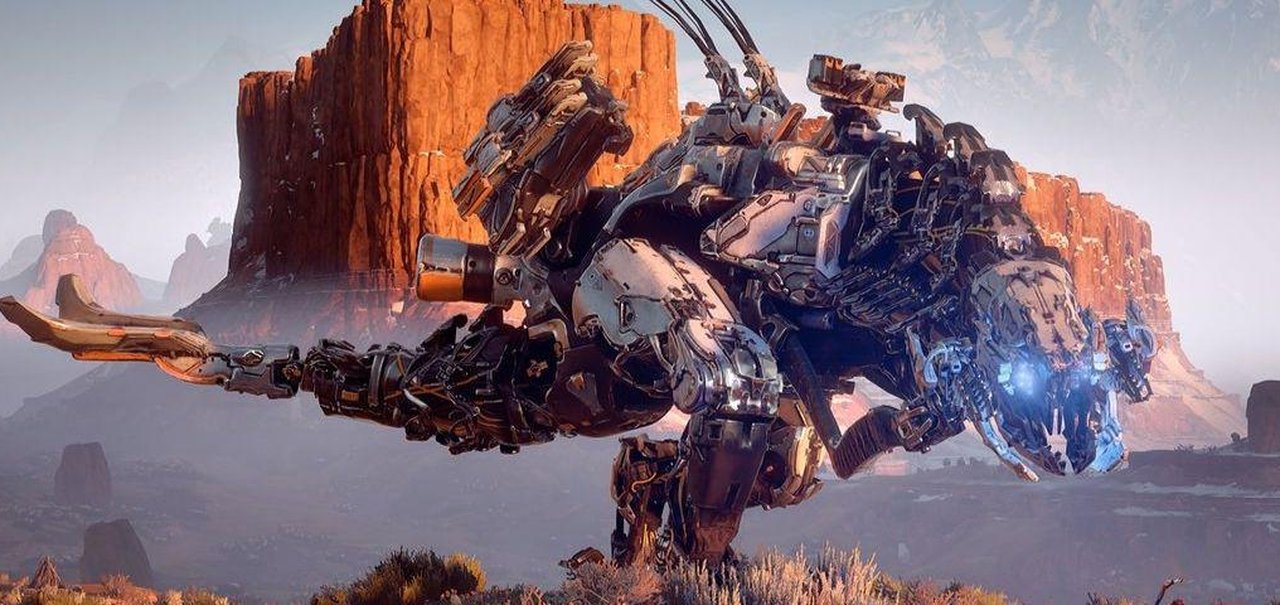 Horizon Zero Dawn: veja 50 Observadores tentando derrubar um Trovejante