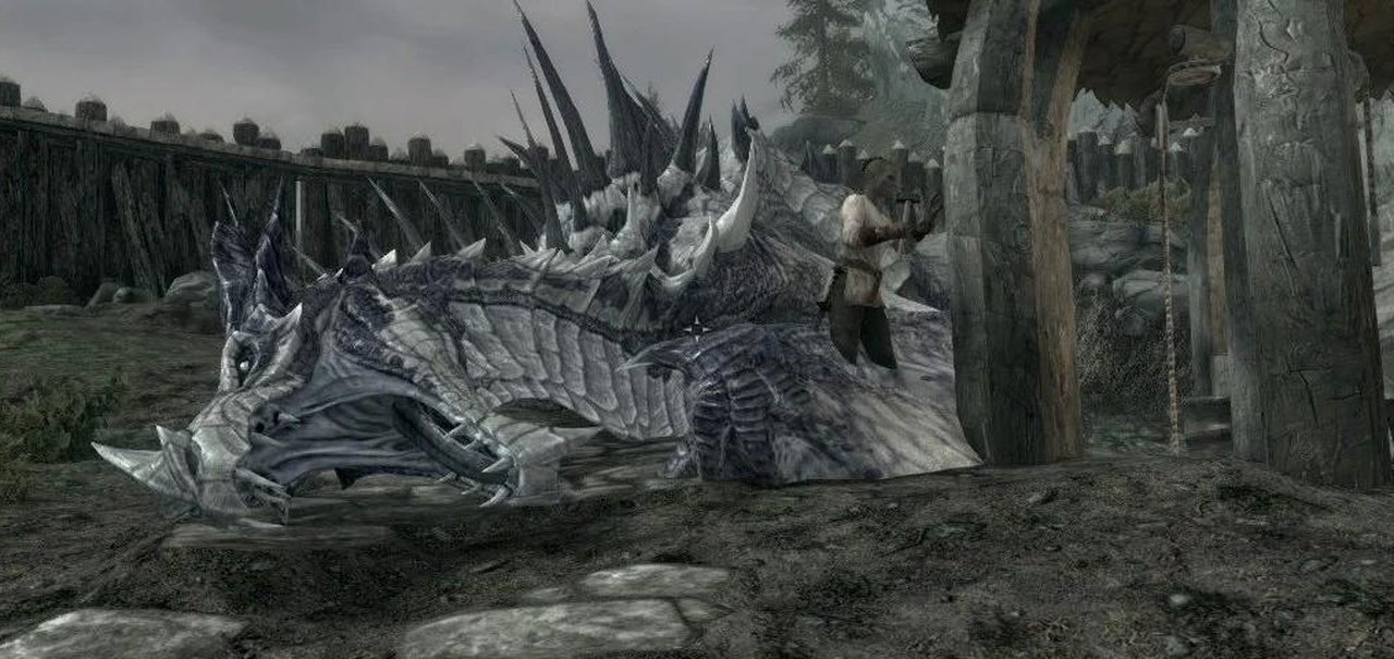 Skyrim: dragão morto se teletransporta sem parar em bug engraçado