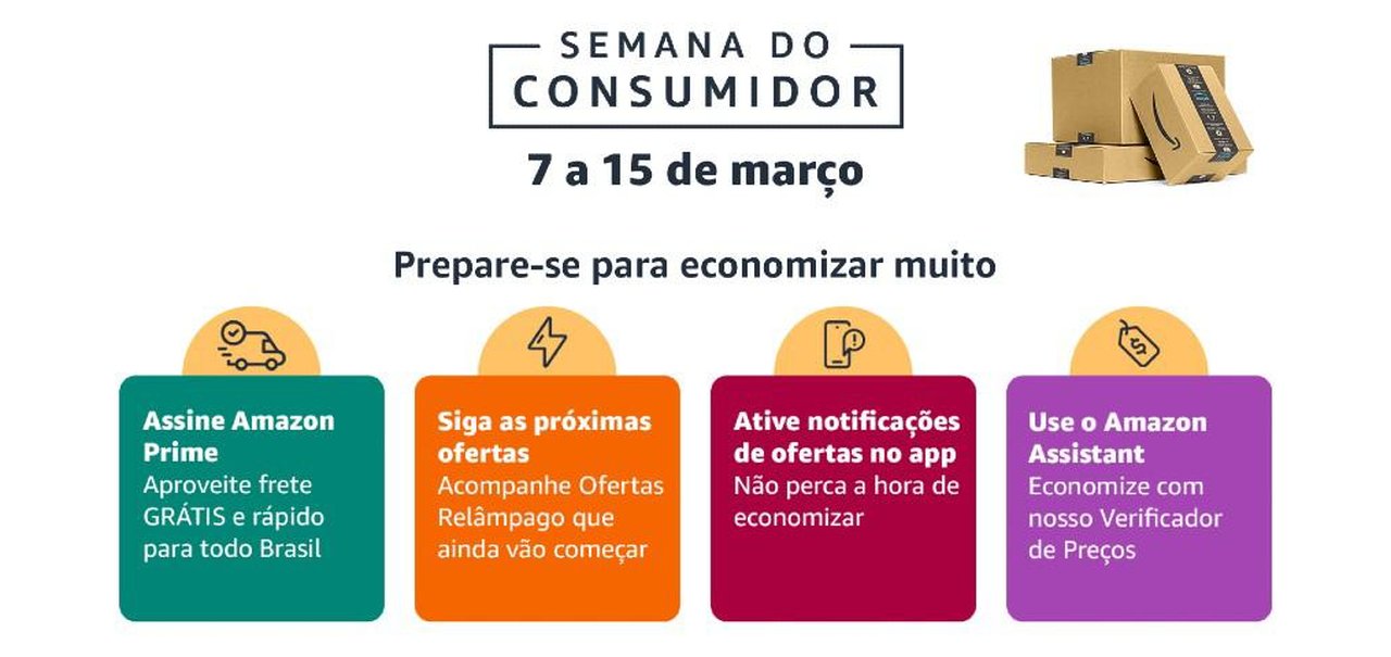 Semana do consumidor da Amazon tem descontos de até 60%