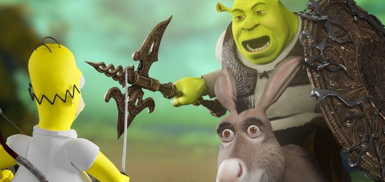 Homer Simpson enfrenta Shrek em mod de Elden Ring