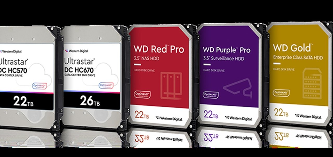 Western Digital anuncia primeiros HDs de 22 TB e 26 TB do mundo