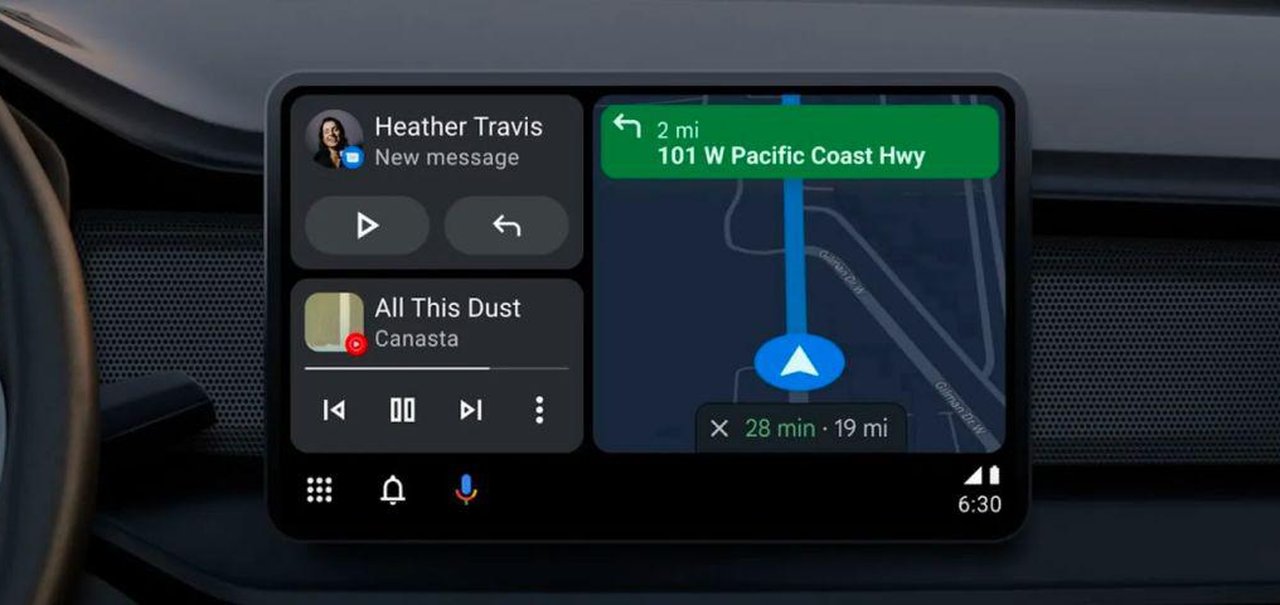 Google padroniza Android Auto para todos os tamanhos de tela