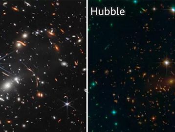 Compare imagens dos telescópios James Webb e Hubble com este site