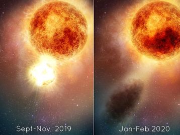 Telescópio Hubble registrou explosão de estrela vermelha supergigante