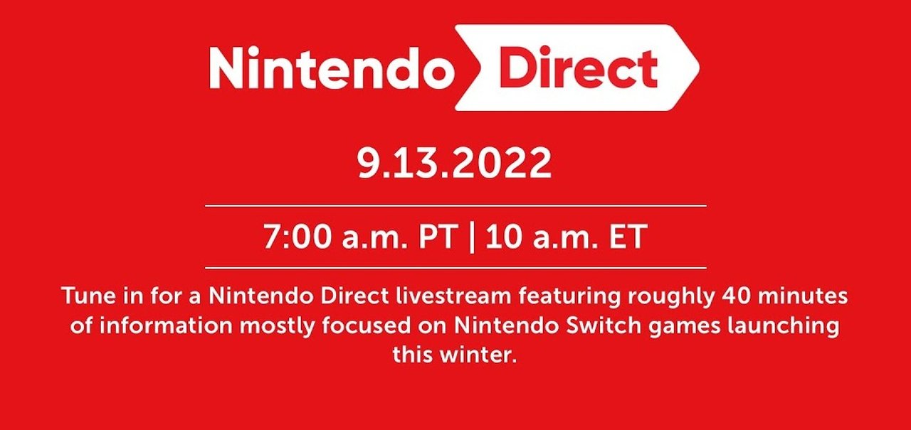 Novo Nintendo Direct de 40 minutos será nesta terça (13); confira