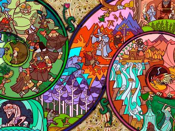Ilustrações em vitral revivem o universo de O Senhor dos Anéis