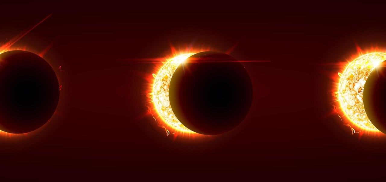 Veja as imagens do último eclipse solar de 2022