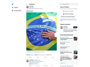 Tweet de Lula bate recorde e é o mais curtido do Brasil