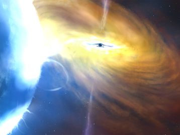 Raio X polarizado revela forma e matéria superquente em buraco negro