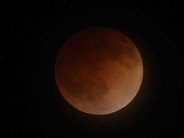 Veja imagens do último eclipse lunar total do ano