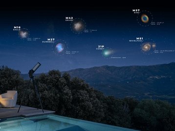 Telescópio inteligente encontra estrelas, planetas e asteroides com app
