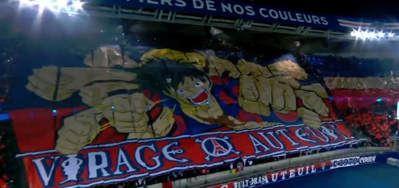 One Piece: personagem vira mascote e mosaico de torcida do PSG