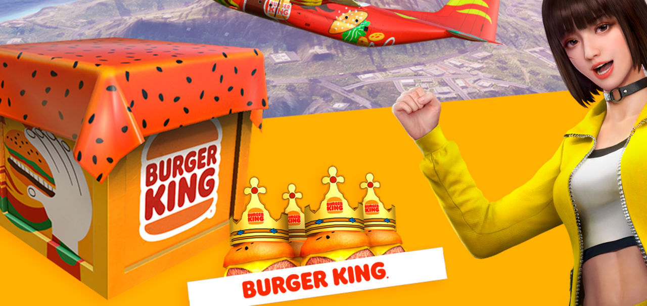 Burger King e Free Fire fazem parceria para trazer uma experiência imersiva