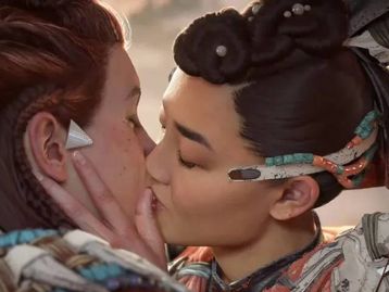 Horizon Burning Shores sofre review bombing devido a beijo de Aloy