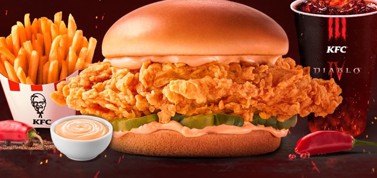 Diablo 4 ganha combos no KFC com itens exclusivos para o jogo