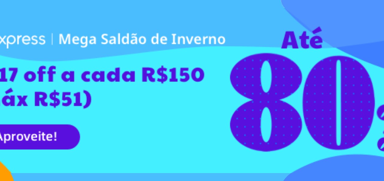 Mega Saldão AliExpress: ofertas com até 80% off, frete grátis e cupons