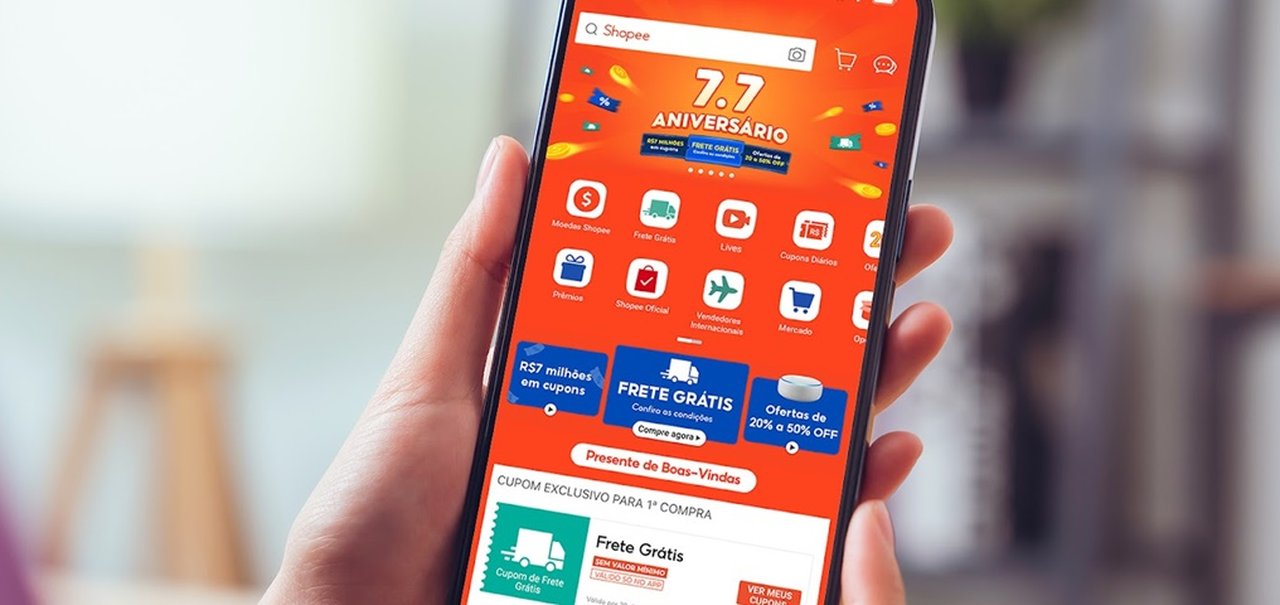 Shopee: promoção dá R$ 7 milhões em vouchers e sorteia 1 ano de compras grátis