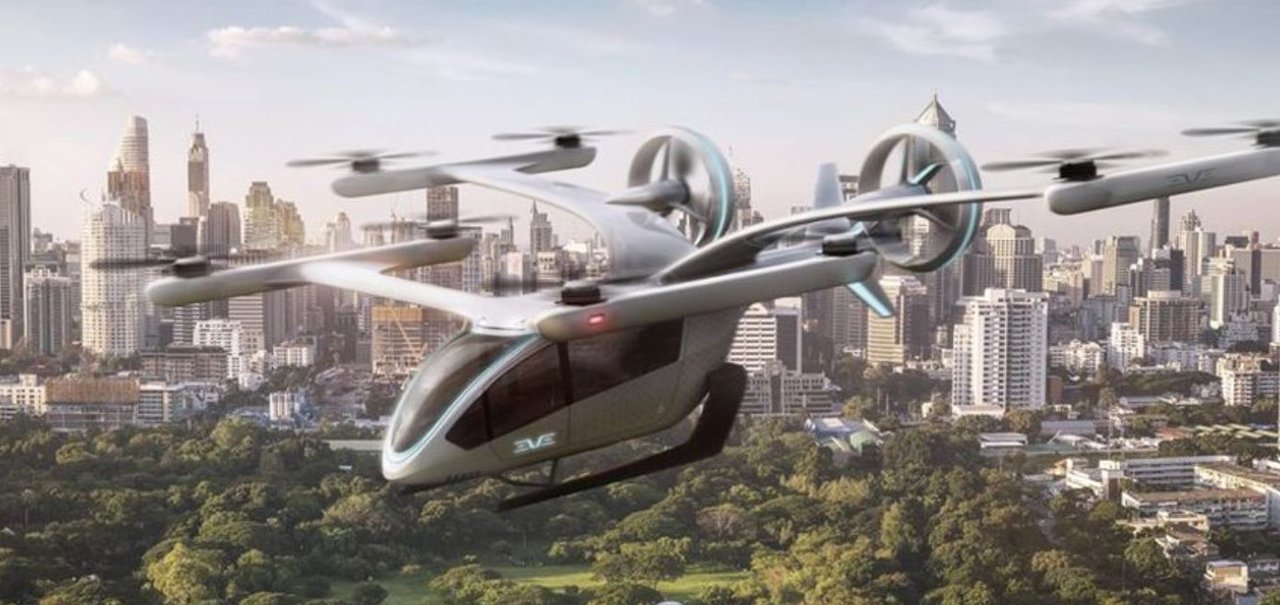 Carro voador eVTOL deve ser fabricado no Brasil até 2026