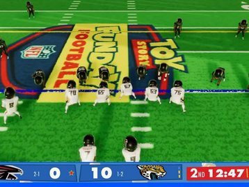 Como um jogo da NFL foi transmitido com visual do Toy Story?