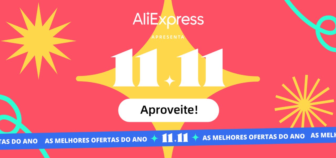 O 11/11 do AliExpress continua: R$ 20 de desconto a cada R$ 100 de compras