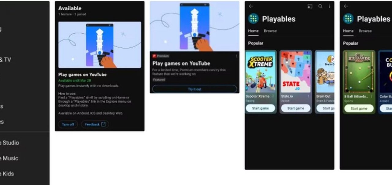 YouTube Playables: veja como funciona o novo serviço de games