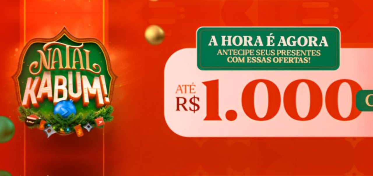 Ofertas no Natal KaBuM!: mais de 1.000 produtos com até 88% de desconto