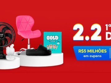 2.2 na Shopee: Lojas oficiais com até 80% de desconto, cupons e frete grátis para aproveitar