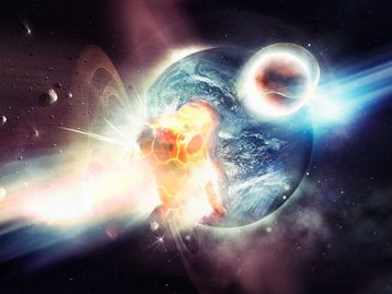 Como planetas se formam e são moldados por grandes colisões