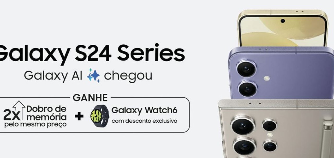 Oportunidade: Celular Samsung Galaxy S24 + Galaxy Watch6 com desconto exclusivo