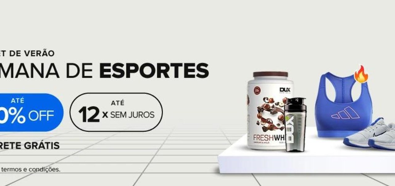 Semana de Esportes no Mercado Livre: até 70% off em roupas, equipamentos, suplementos e mais