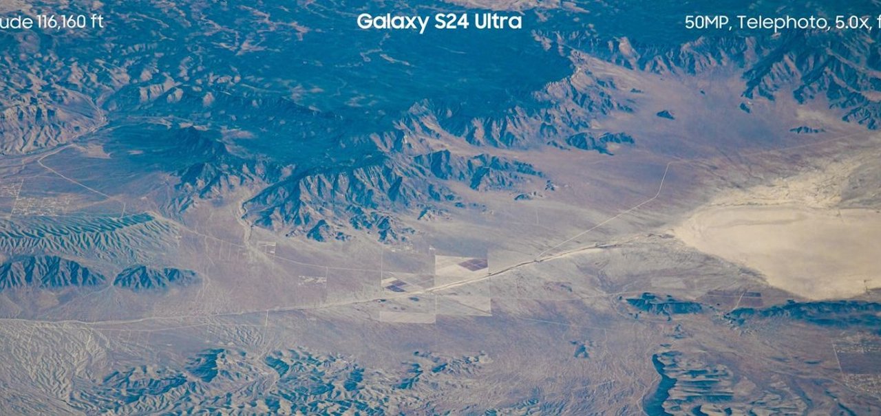 Samsung usou balões para enviar Galaxy S24 Ultra ao espaço e tirar fotos da Terra