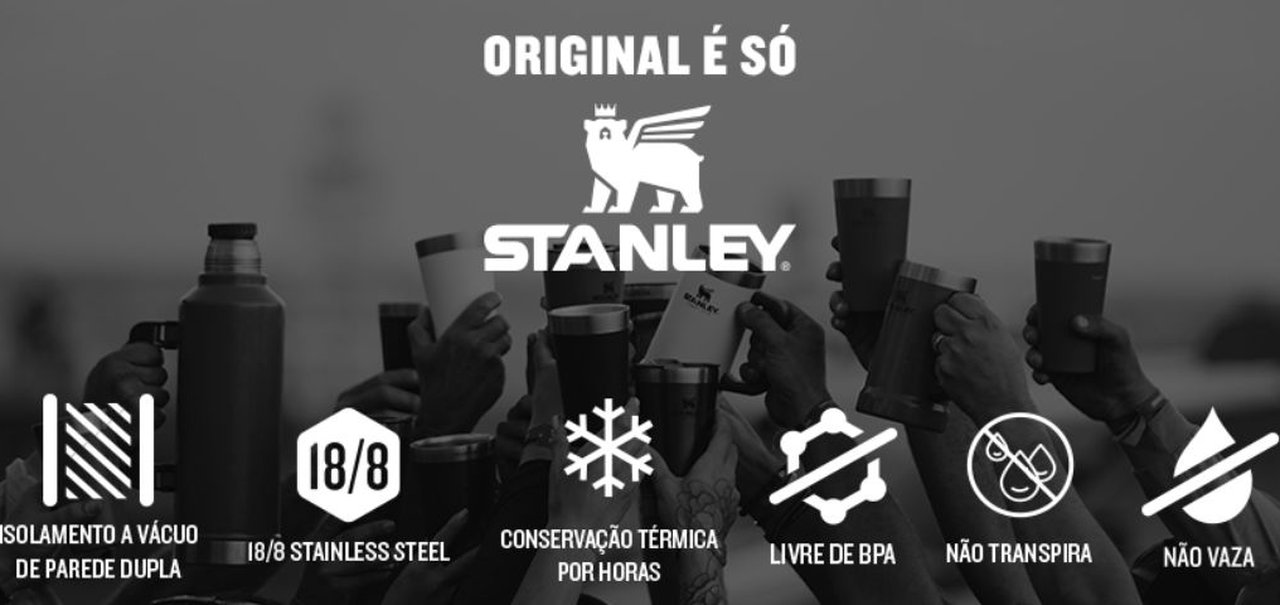 Garrafa e Copo Stanley em oferta na Semana do Consumidor da Amazon: descontos de até 34%