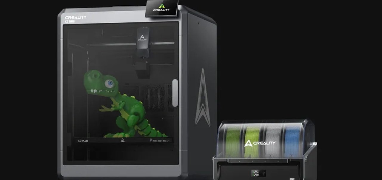 K2 Plus: Creality anuncia impressora 3D que produz objetos multicoloridos