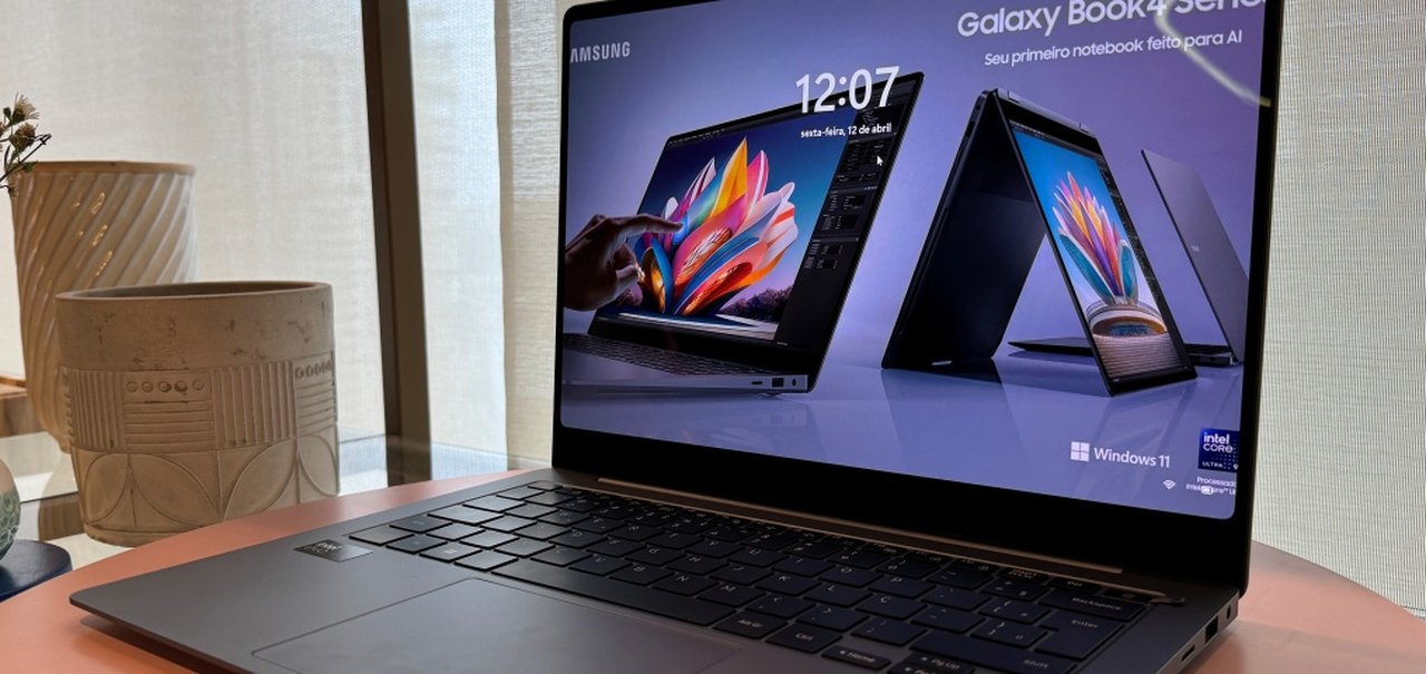 Samsung lança no Brasil notebooks da linha Galaxy Book 4 com chip Intel Core Ultra