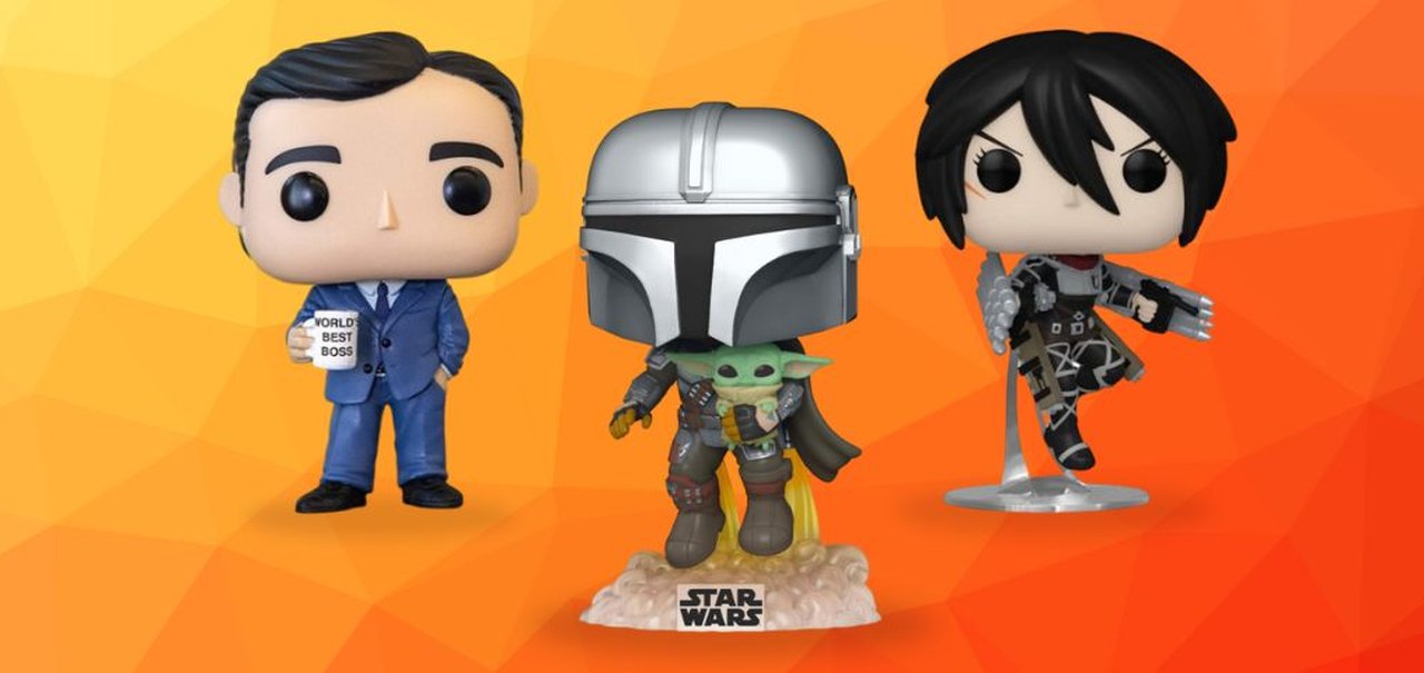 Compre Funkos Pop! com desconto: colecionáveis de Attack on Titan, Star Wars, The Office e mais com até 50% off