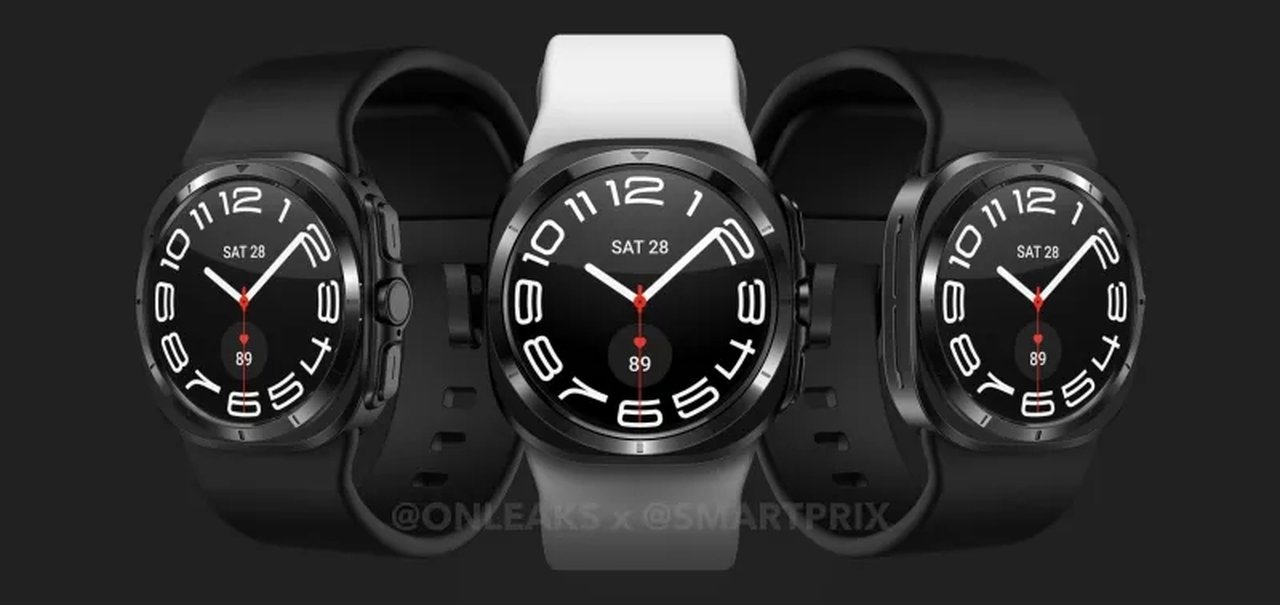 Galaxy Watch 7 Ultra: Samsung deve adotar novo visual quadrado no relógio