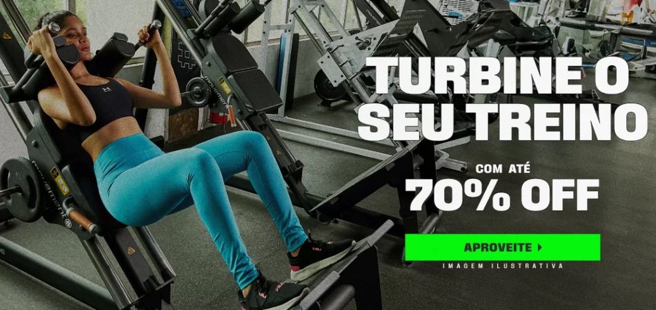 Tudo para seu treino com até 70% off na Netshoes: tênis, camisetas, suplementos e mais