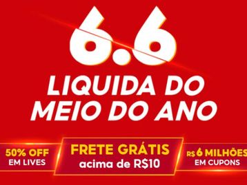 6.6 da Shopee tem vários cupons, frete grátis e descontos em diversos produtos; veja nossas sugestões