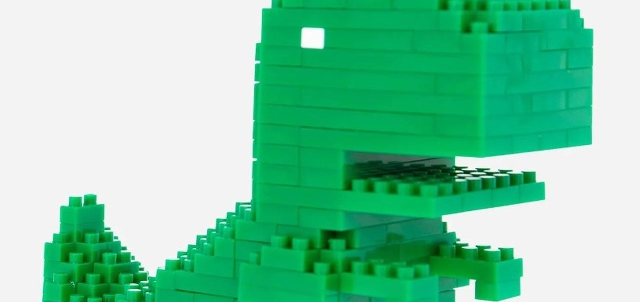 Google agora vende Chrome Dino montado em peças tipo LEGO; veja o preço