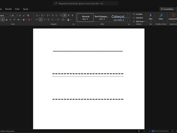 Como colocar linha no Word da Microsoft?
