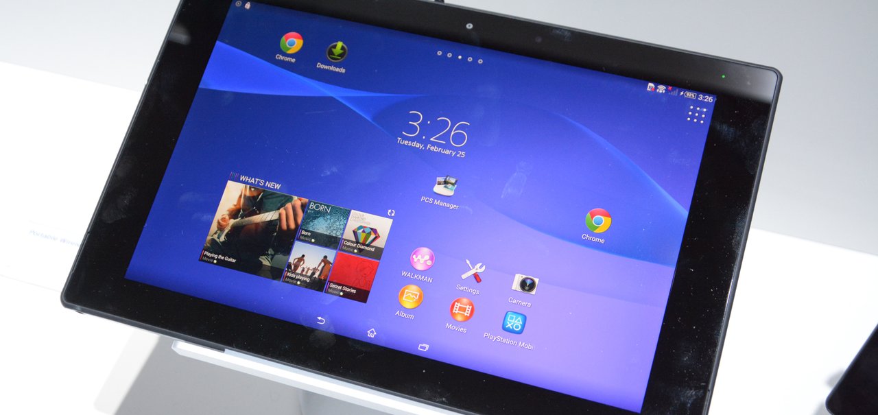 O tablet Xperia Z2 da Sony chega este mês ao Brasil