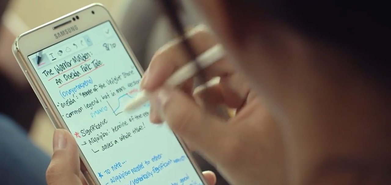 Samsung lança vídeo do Note 4 exaltando a possibilidade de escrever à mão