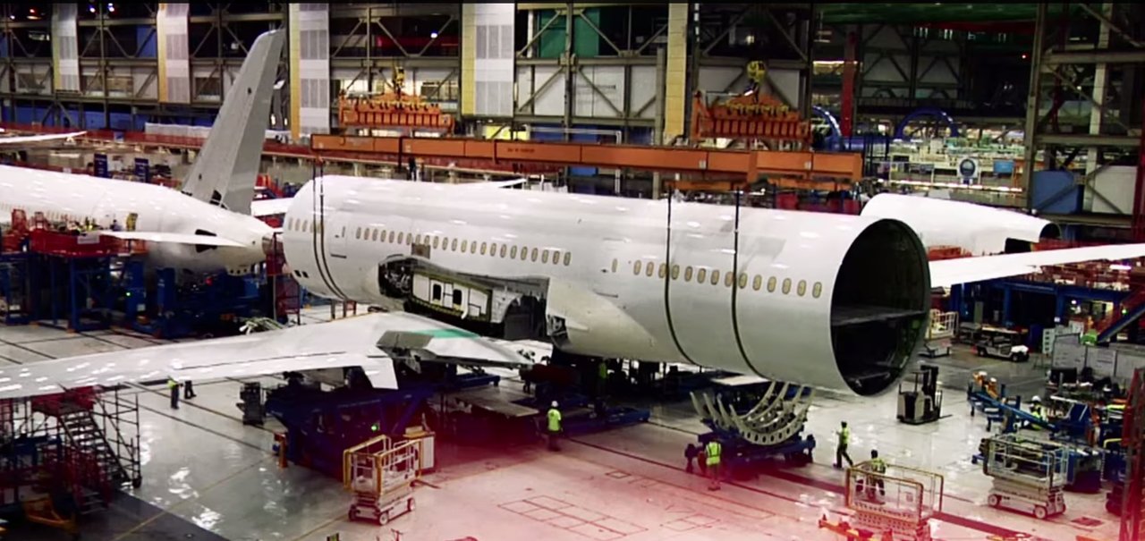 Assista a um Boeing 787 Dreamliner sendo montado em time lapse