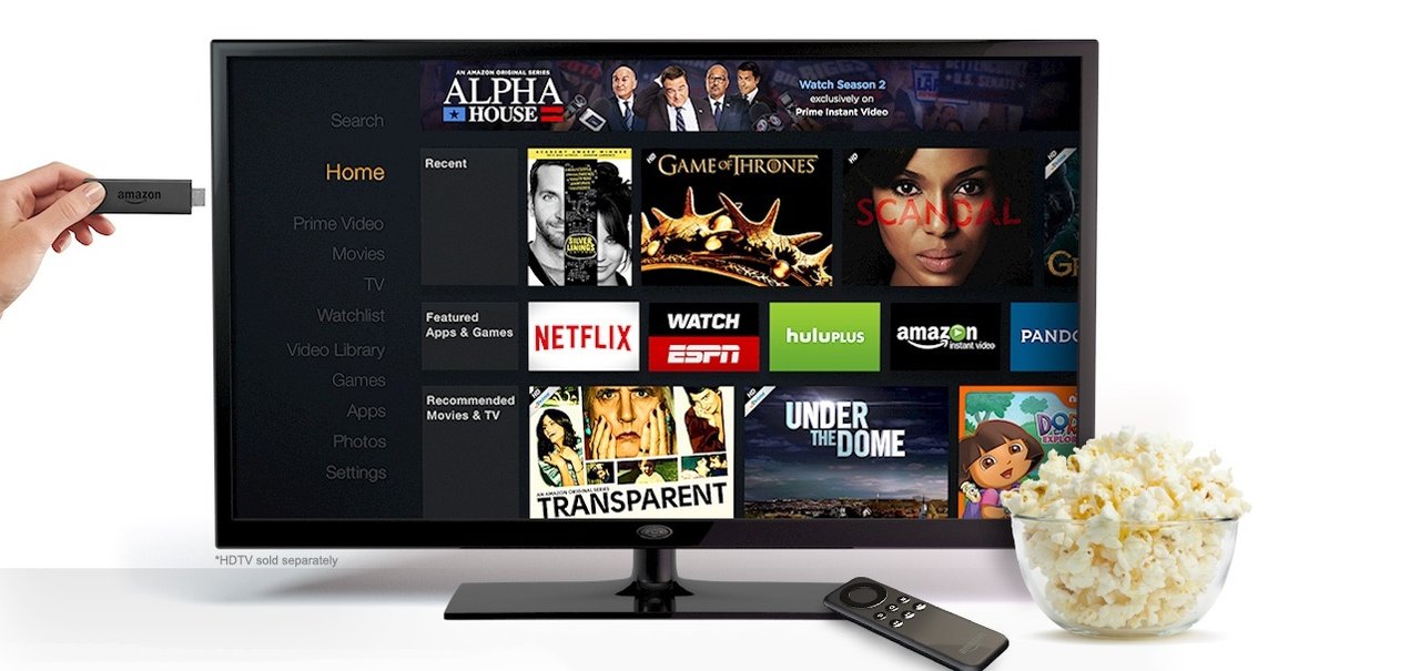 Amazon lança Fire TV Stick, o mais novo concorrente do Chromecast