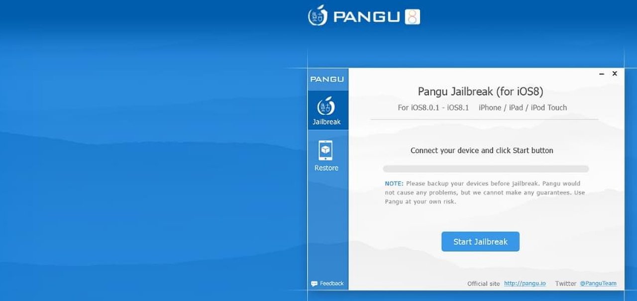 PanGu: aplicativo de Jailbreak para iOS 8 ganha idioma inglês e loja Cydia