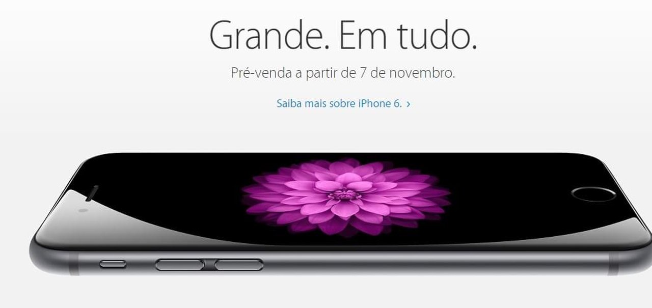 Pré-venda do iPhone 6 no Brasil começará em 7 de novembro