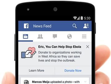 Facebook entra na luta contra o Ebola